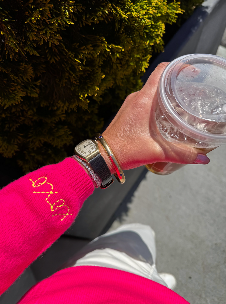 Janna Cashmere Cardigan- Dayglo