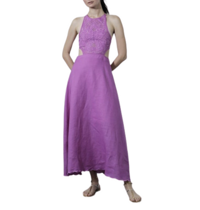 Alexandria Midi Dress - Purple
