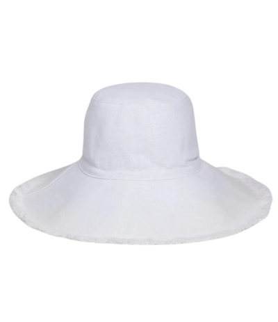Canvas Packable Hat - Solid White