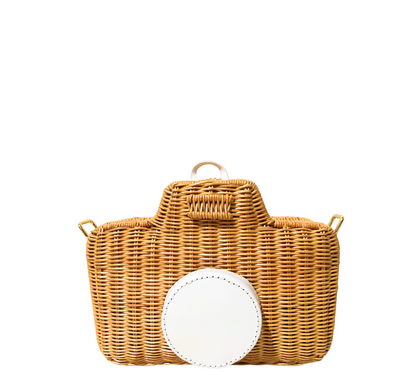 Camera Wicker Clutch