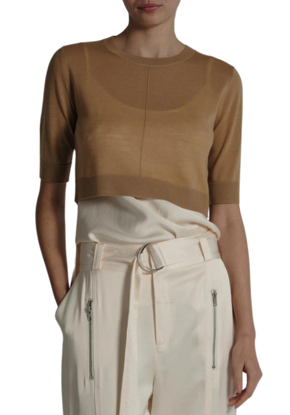 Norah Cropped Knit - Tan