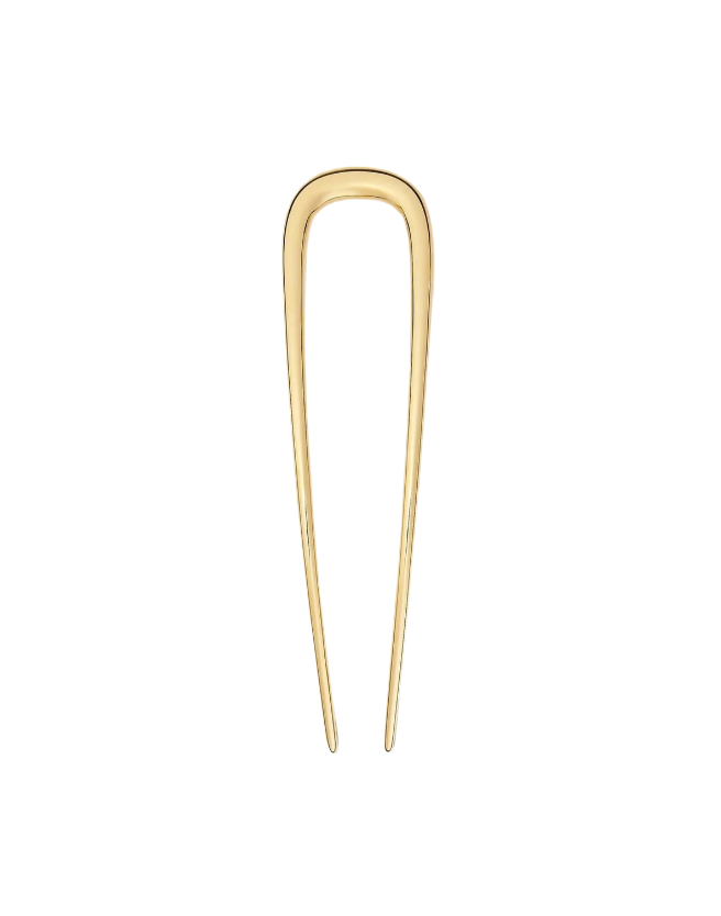 Midi Oval French Hair Pin - Gold