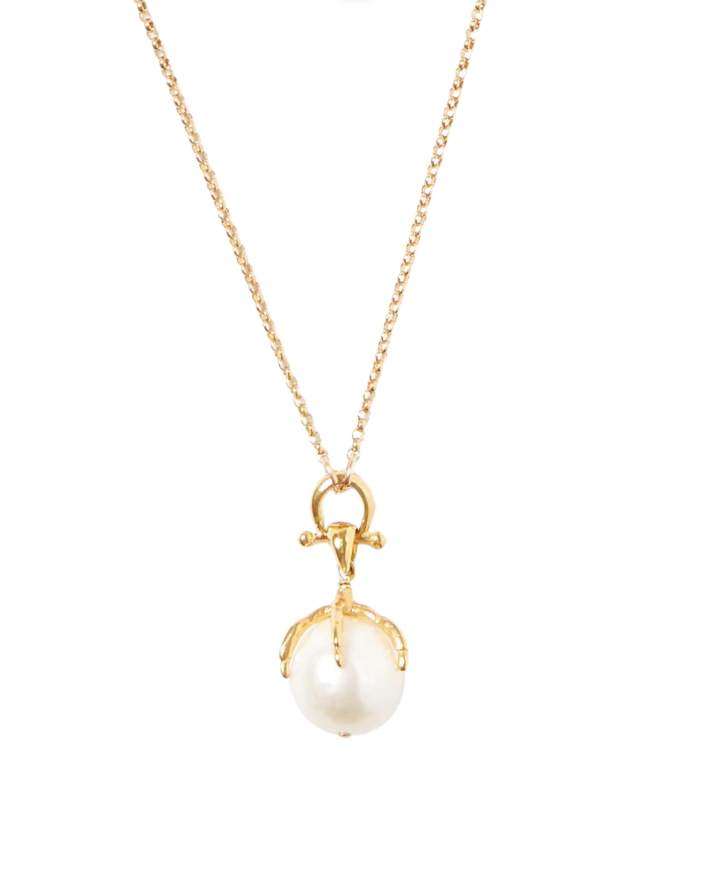 Lark Pendant Necklace - White Pearl