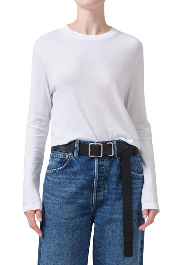 Sabine Cropped Long Sleeve - White