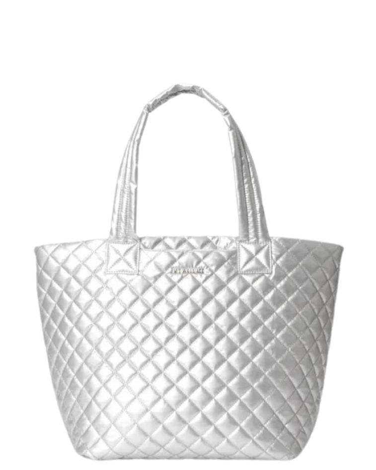 Medium Metro Tote Deluxe - Matte Silver