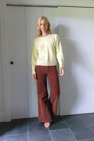 Jill Cashmere Sweatshirt- Lemonade