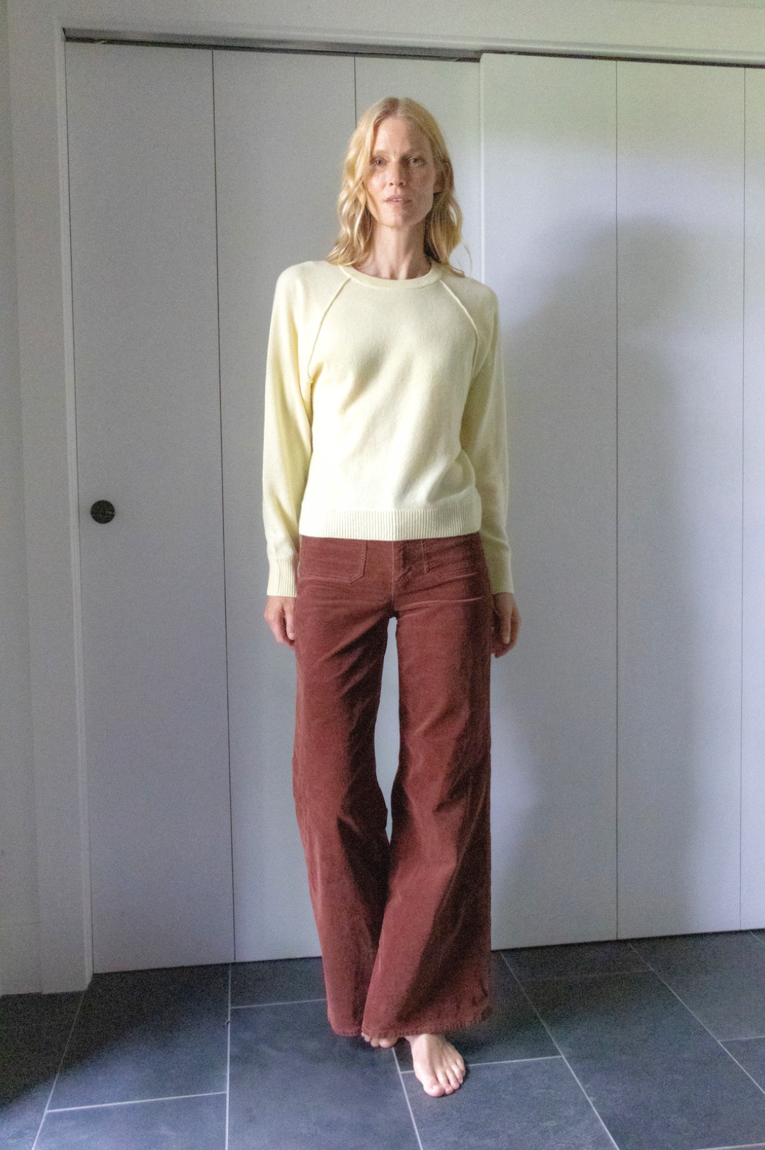 Jill Cashmere Sweatshirt- Lemonade