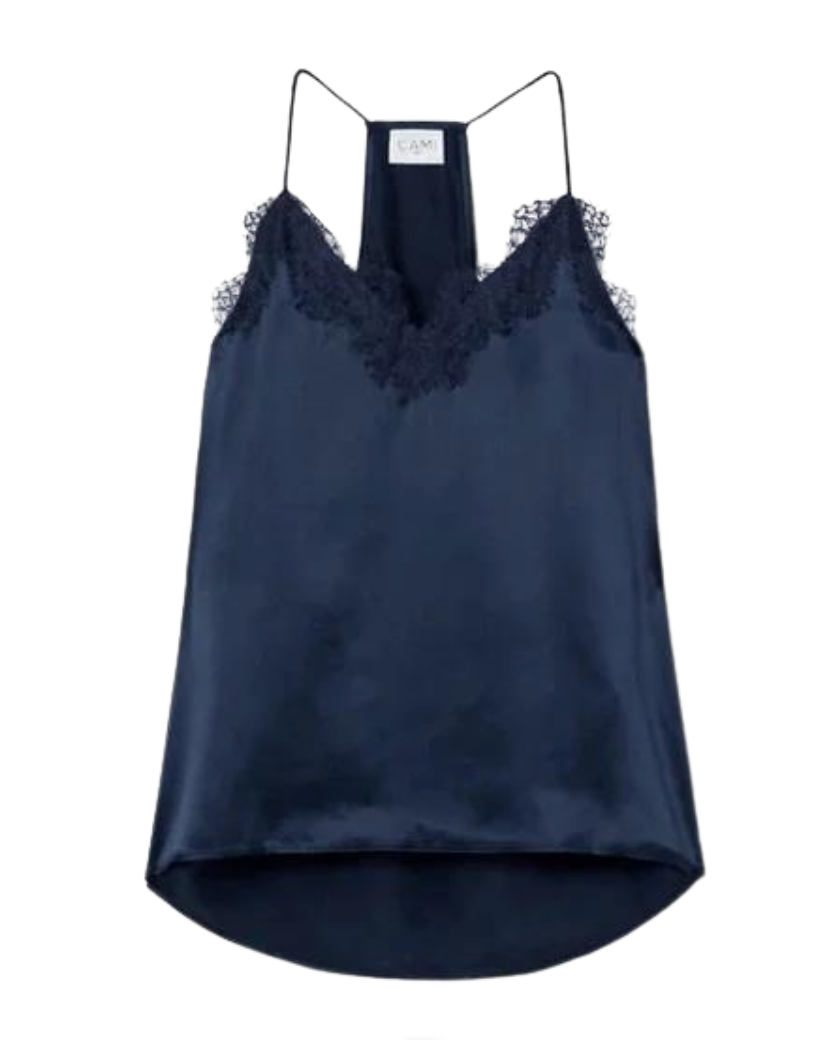 Racer Charmeuse Cami - Raw Denim