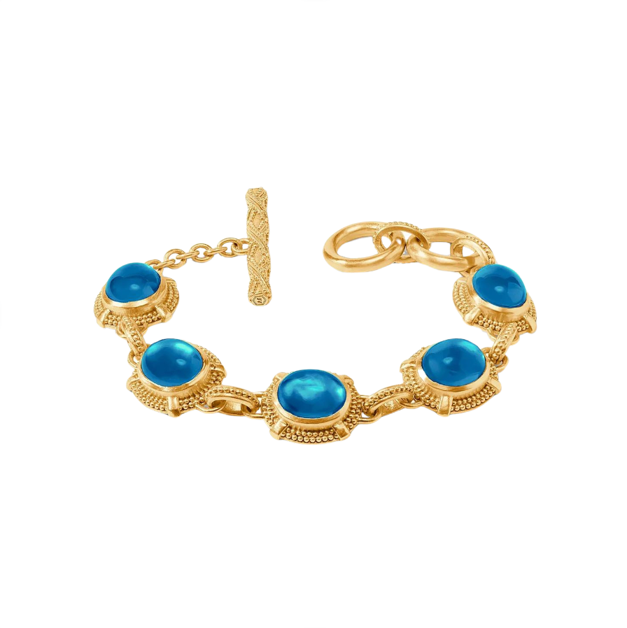 Cabochon Bracelet - Iridescent London Blue