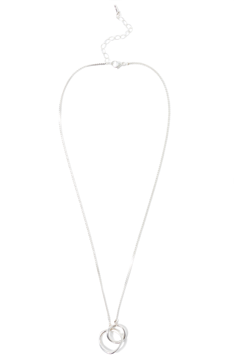 Nested Circle Necklace - Silver