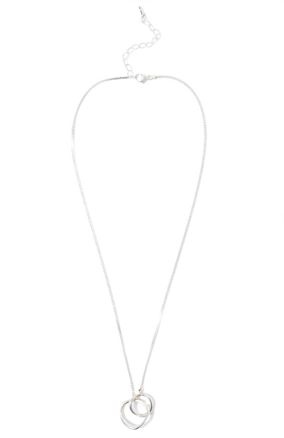 Nested Circle Necklace - Silver