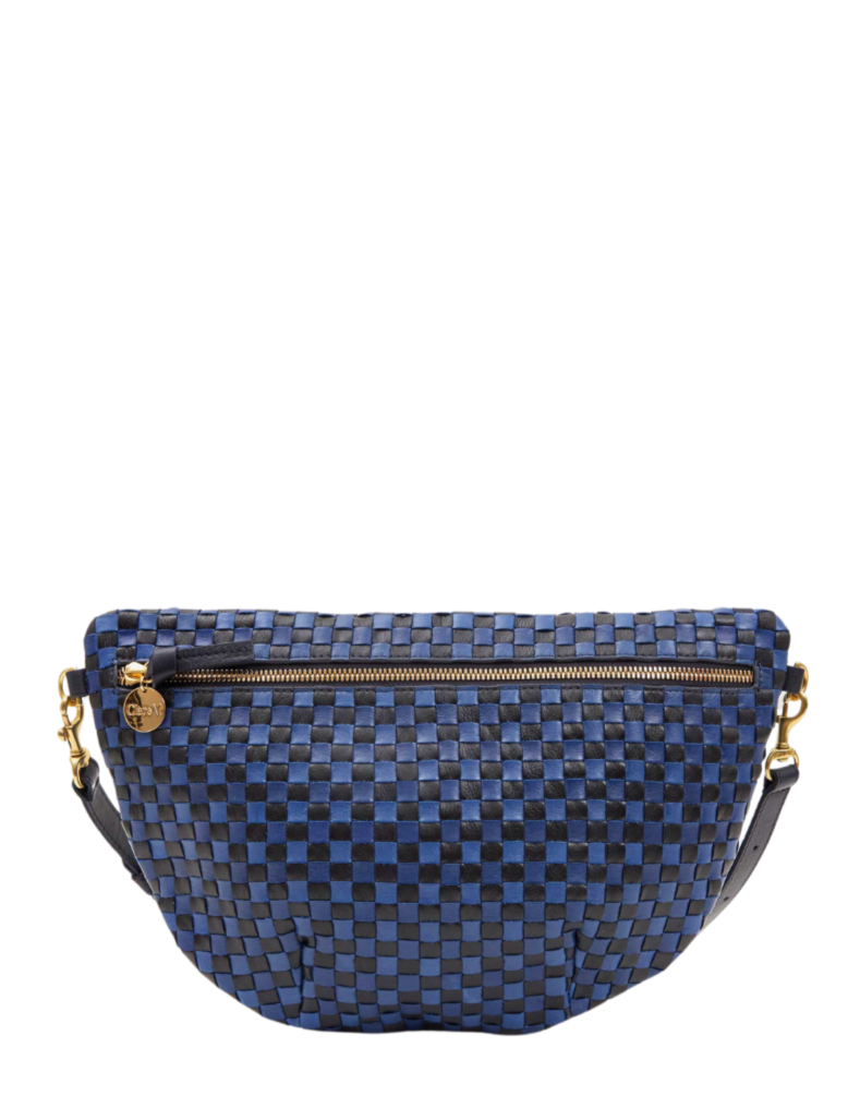 Grande Fanny - Dark Blue Woven Checker