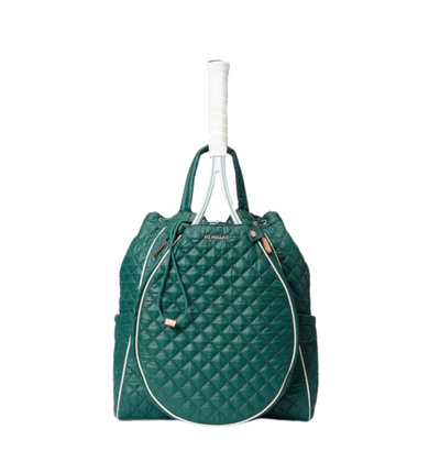 Doubles Tennis Convertible Backpack - Emerald/Ecru