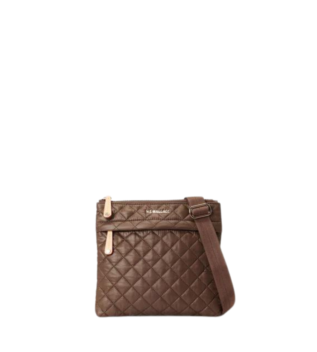 Metro Flat Crossbody- Walnut