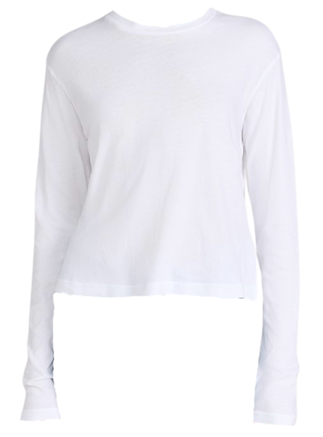Sabine Cropped Long Sleeve - White