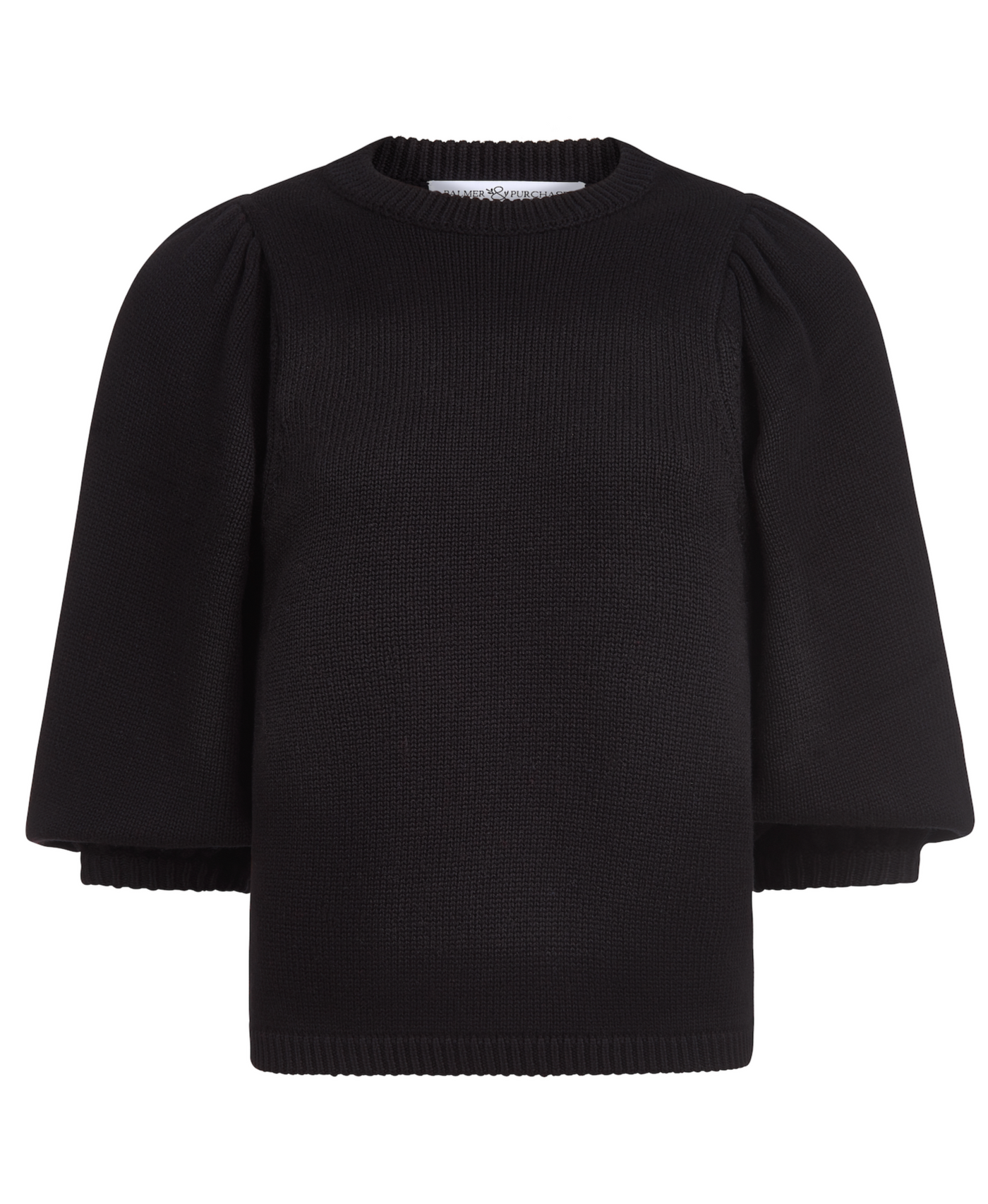 Lynn Cotton Cashmere Sweater- Black