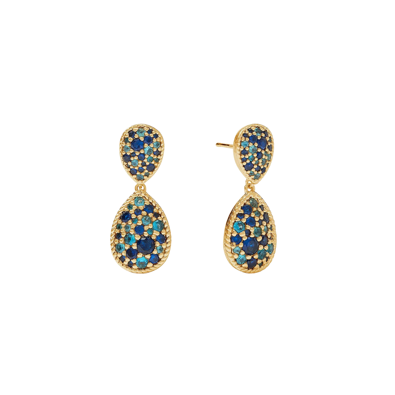 Luna Teardrop Earring - Ombre Blue