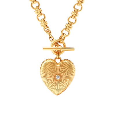 Esme Heart Necklace - CZ