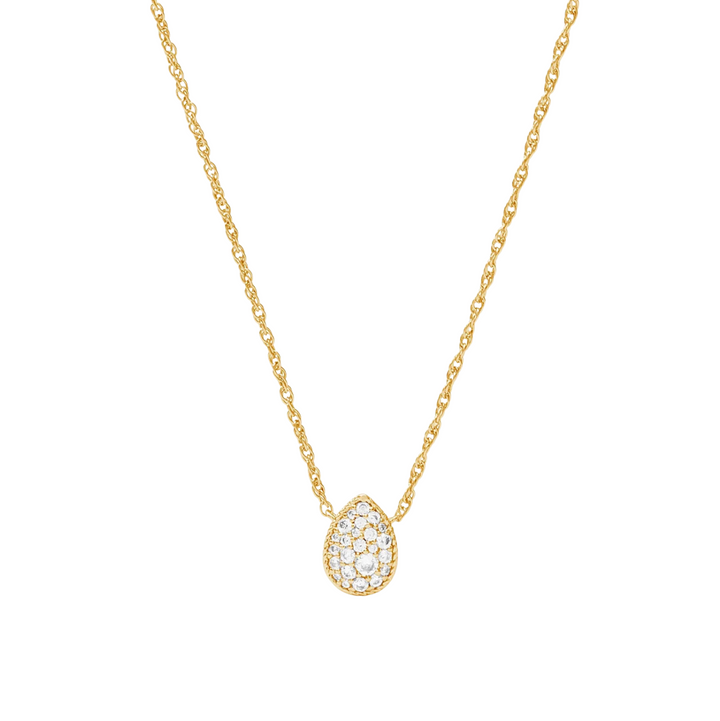 Luna Teardrop Delicate Necklace - CZ