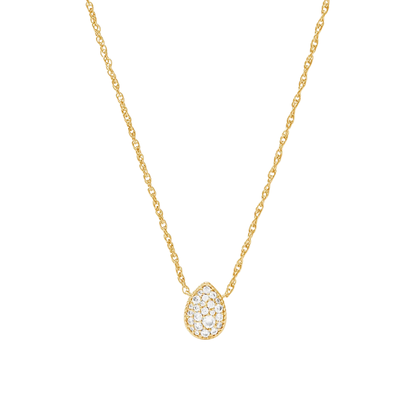 Luna Teardrop Delicate Necklace - CZ