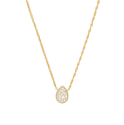 Luna Teardrop Delicate Necklace - CZ