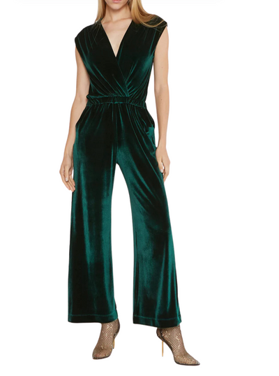 Velvet Classic Jumpsuit - Emerald