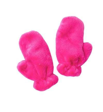 Cozy Cabin Faux Fur Mittens - Ultraviolet