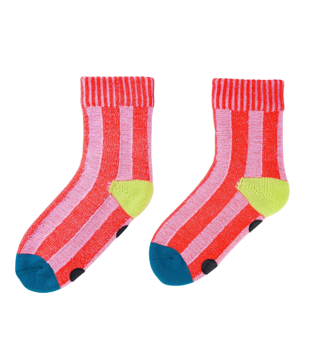 Big Stripe House Socks - Poppy Lilac