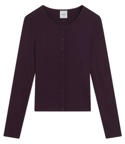 Lauren Classic Cardigan - Dark Berry