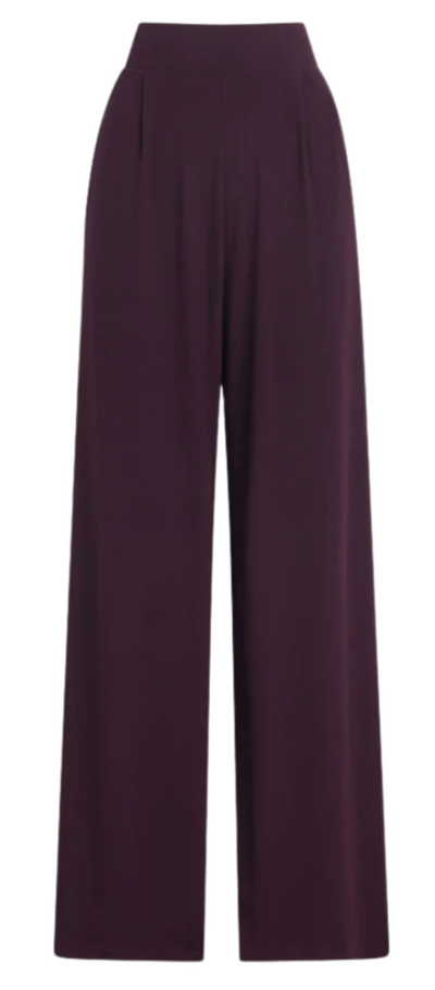 Lauren Pleated Pocket Pant - Dark Berry