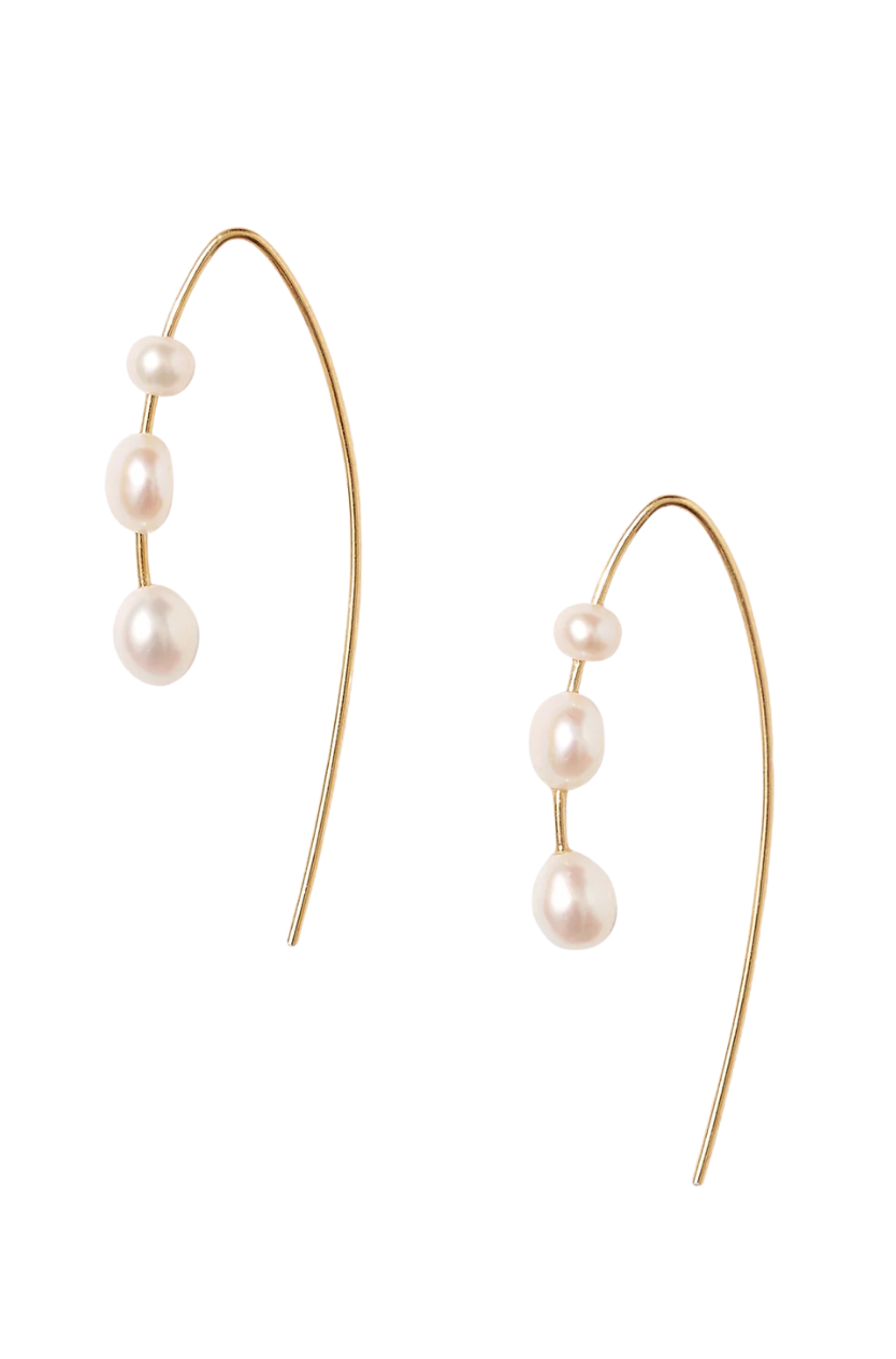 Hanalei Pearl Earrings Gold