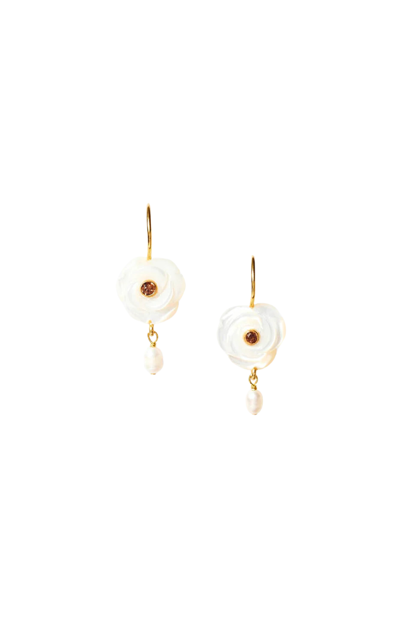 Rosalie Earrings White MOP