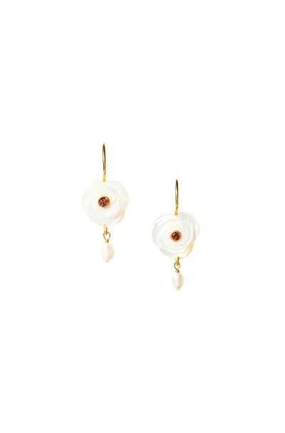 Rosalie Earrings White MOP