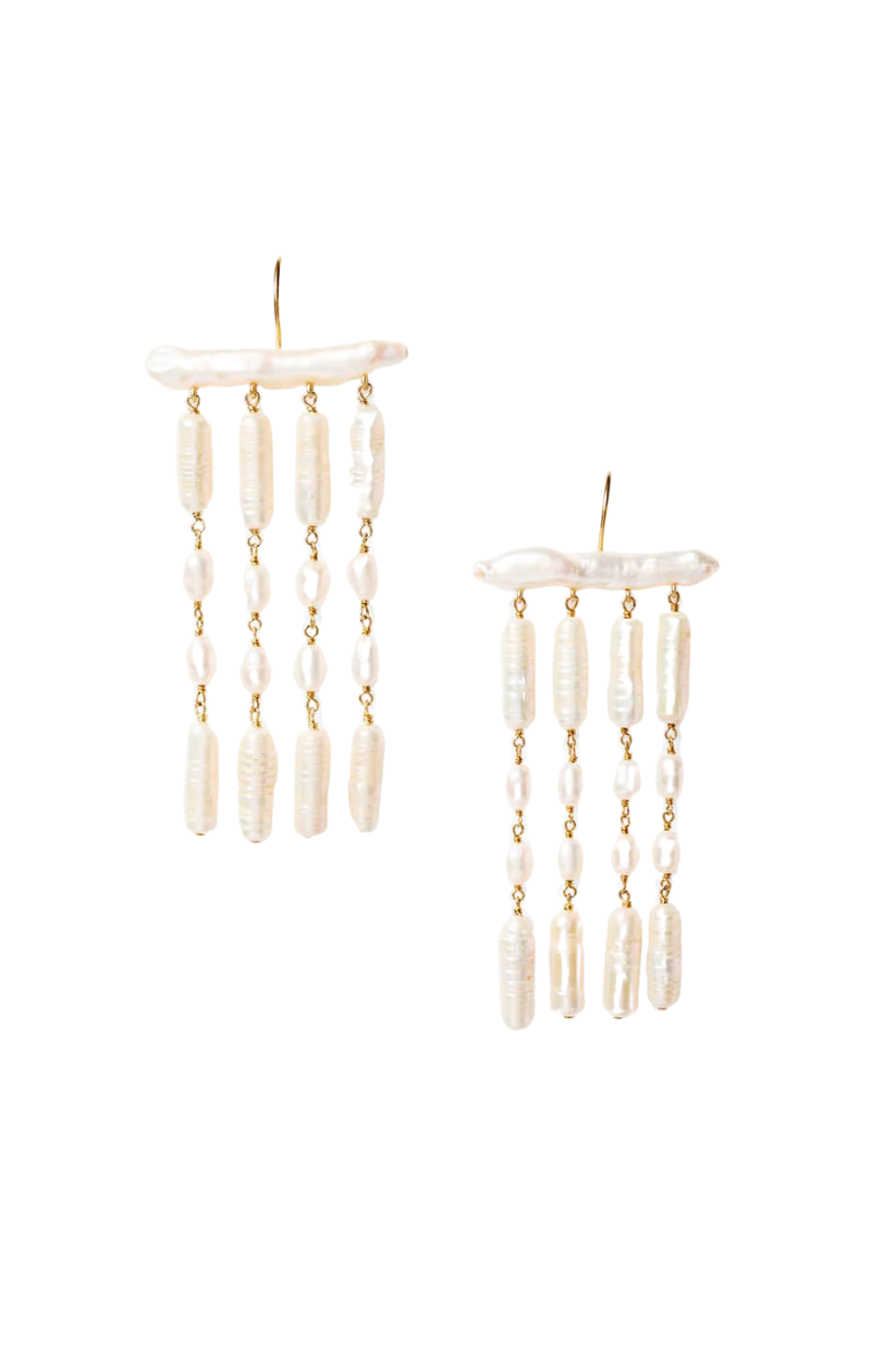 Amaya Drop Earrings Pearl