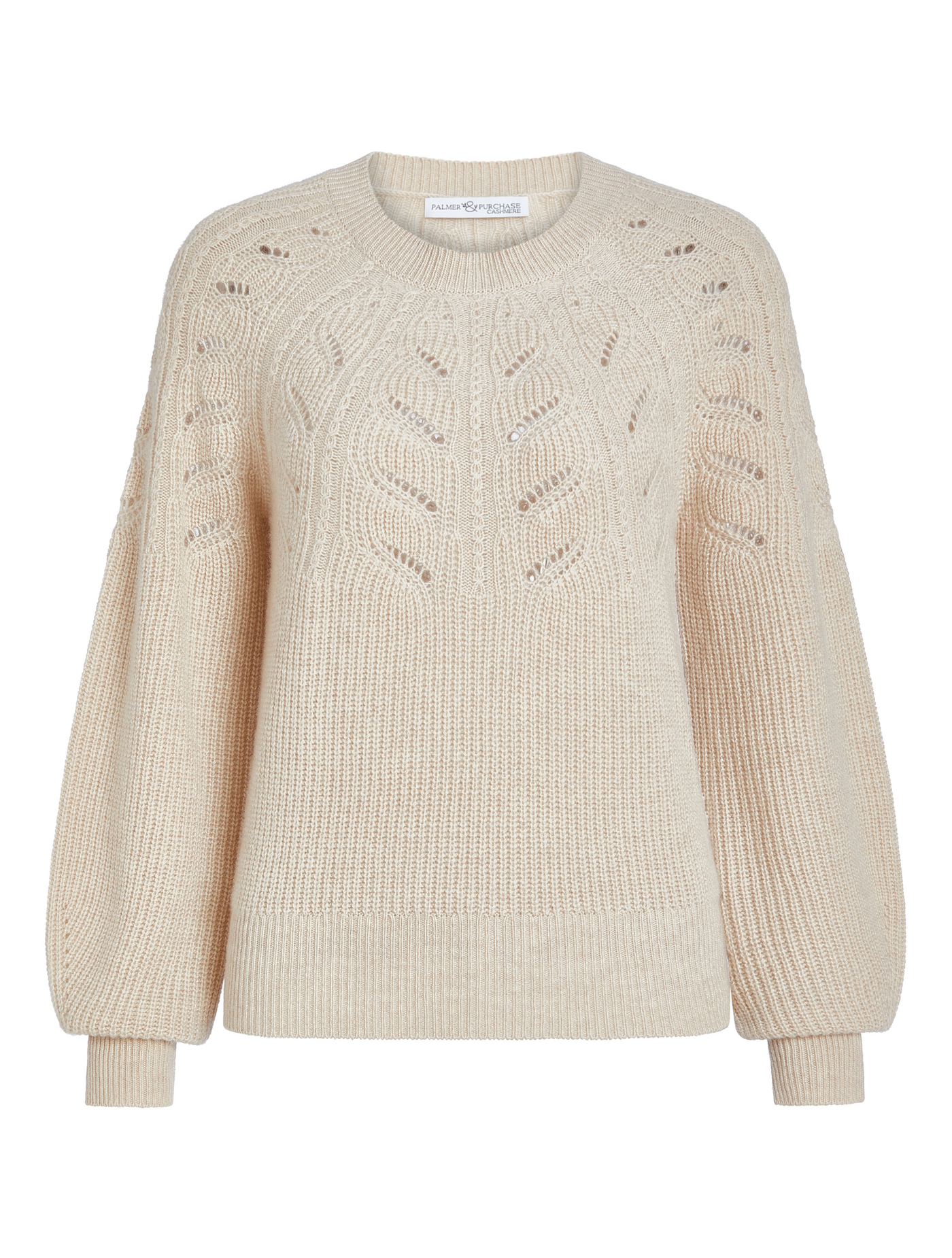 Erin Cashmere Cable- Wheat