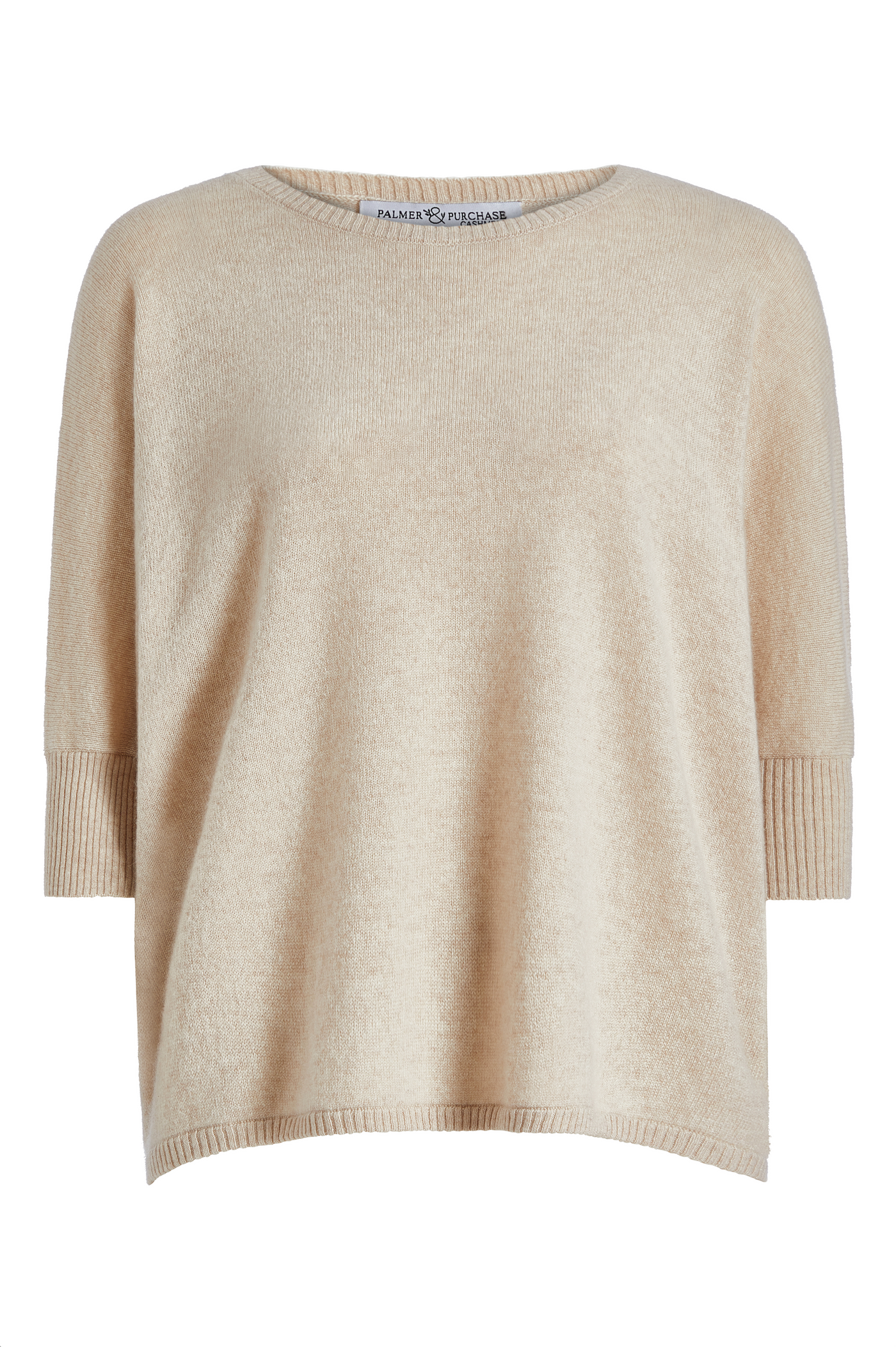 Nadine Cashmere Boxy Pullover Wheat