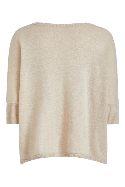 Nadine Cashmere Boxy Pullover Wheat