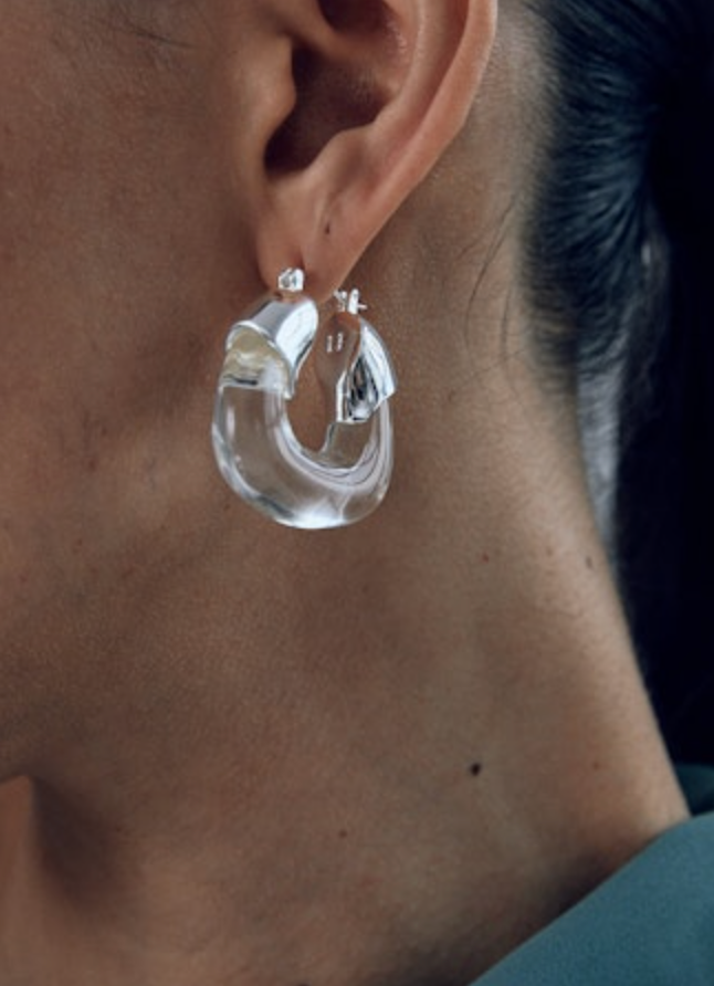 Organic Hoop - silver/clear