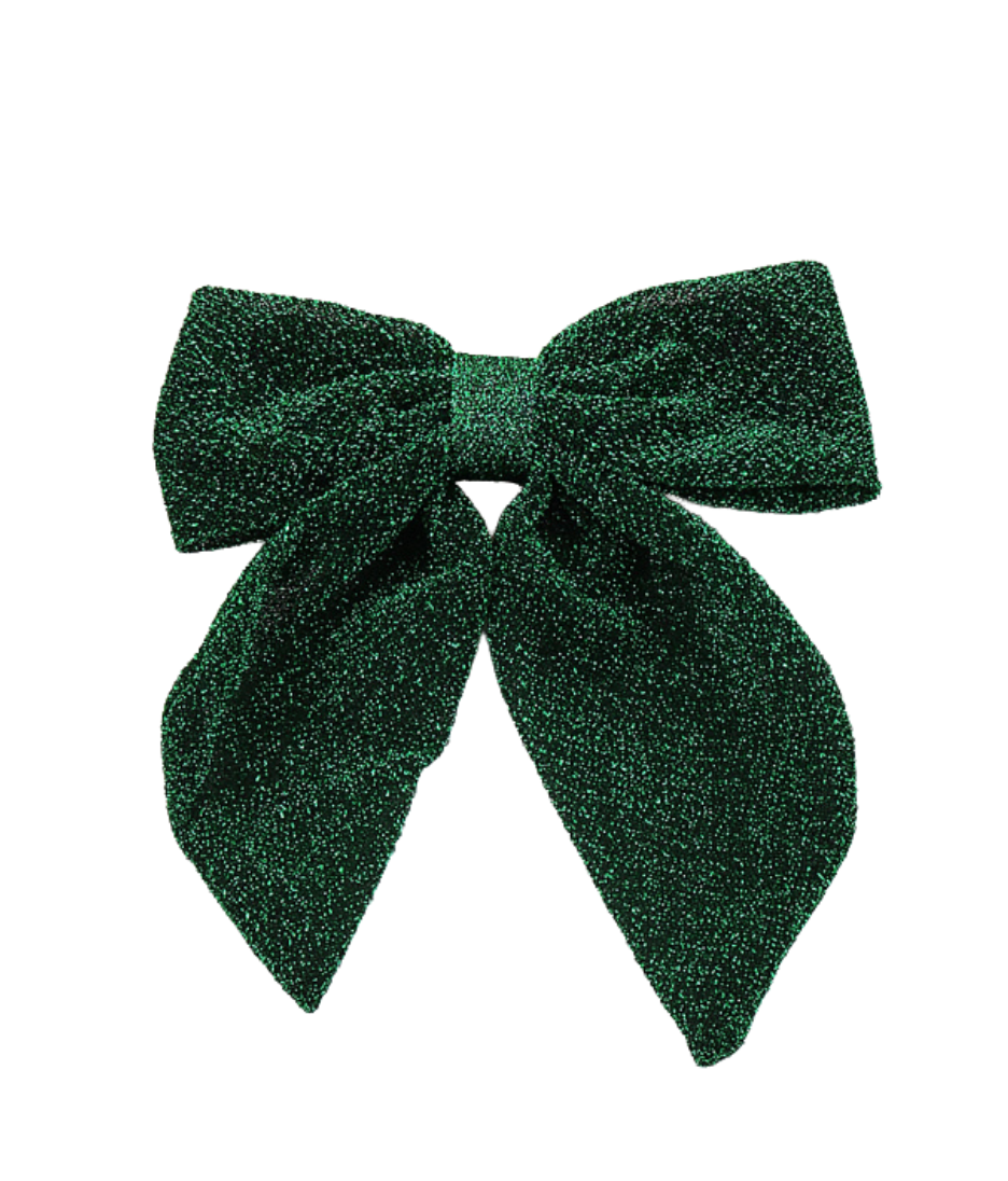 Green Glitter Bow