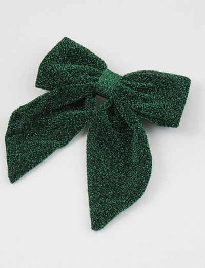 Green Glitter Bow