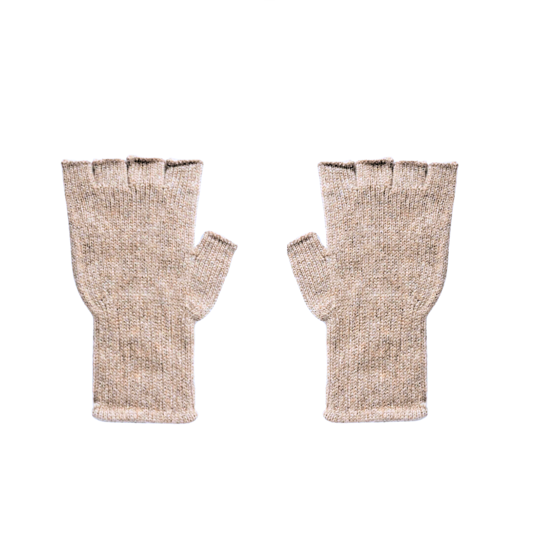 Cashmere Fingerless Gloves- Toast