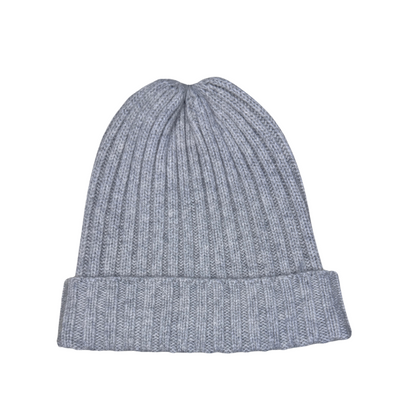 Cashmere Modern Beanie- Foggy