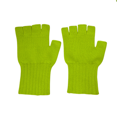 Cashmere Fingerless Gloves- Citrus