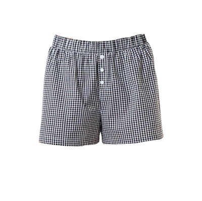 Gingham Boxer Shorts - Black/White