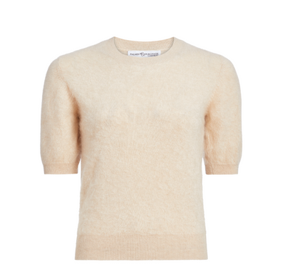 Rhetta Brushed Cashmere Pullover- Wheat