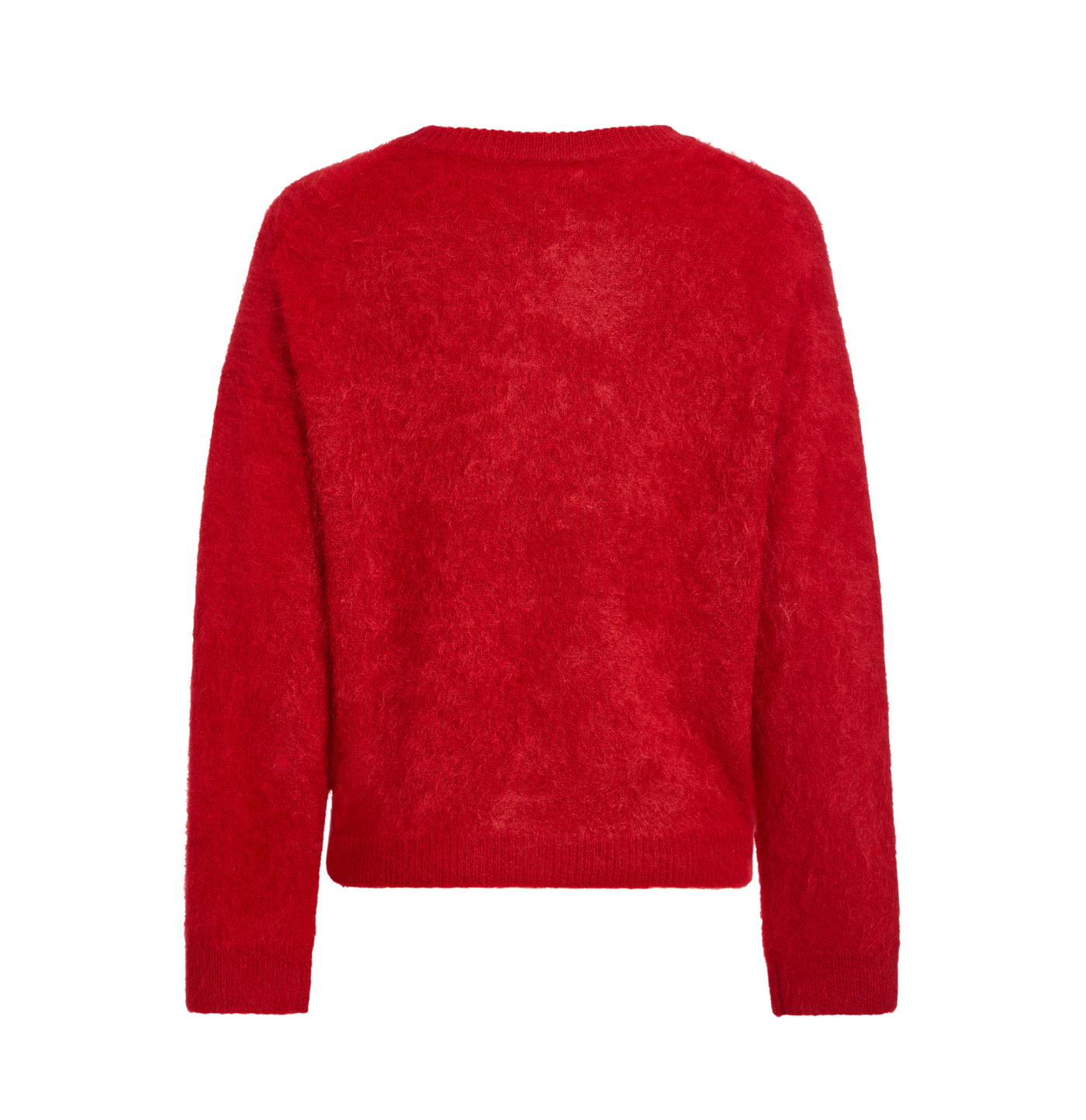 Mae Brushed Cashmere Pullover- Red