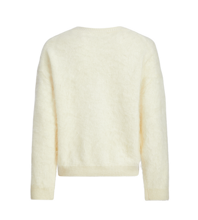 Mae Brushed Cashmere Pullover- Ivory