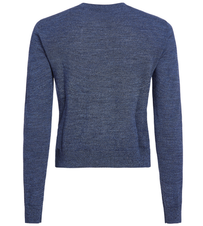 Jane Merino Pullover- Marled Blue