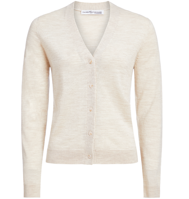 Eve Merino Cardigan- Light Oat