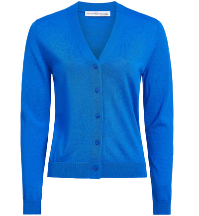 Eve Merino Cardigan- Cobalt Blue